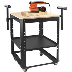 Rolling Planer Stand with Wheels,550 lbs Load Capacity Miter Saw Stand,Height Adjustable Power Tool Stand,Planer Table Stand with Extension Rollers, for Most Planers, Saws, Bench- Machines