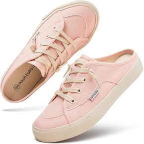 hash bubbie Women's Mules Comfortable Slip on Sneakers Tennis Shoes Summer Backless Canvas Shoes Close Toed Sandals