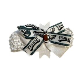 Eagles Baby Girl Boutique Bow Crocheted Headband