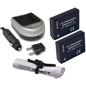 High Capacity Batteries (2 Units) + AC/DC Travel Charger Compatible with Sony Cybershot DSC-S950 + Krusell Multidapt Neck Strap (Black Finish)