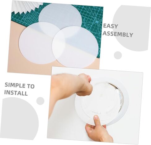 4pcs أبيض مستدير الأسطوانة مصباح الظلال الناشر لغطاء الإضاءة الناعمة DIY لتركيبات الأسطوانة والضوء بسهولة التثبيت والتصميم in Kuwait