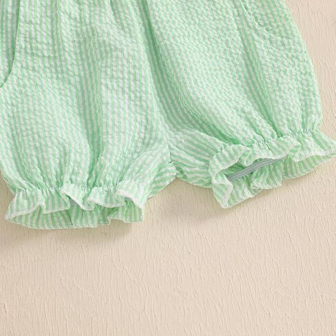 Toddler Baby Girl Summer Clothes Watermelon Striped Print Sleeveless Tank Tops Ruffle Cuffs Shorts 2Pcs Sweet Outfit in Saudi Arabia