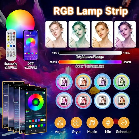 Portable IPad Photo Booth Compatible with Any IPad, Includes Remote-Controlled RGB Ring Light, Music Sync, Custom Logo and Flight Case Photo Needs (for 10.9/11in Ipad) in Saudi Arabia
