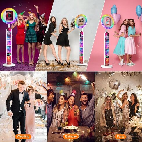 Portable IPad Photo Booth Compatible with Any IPad, Includes Remote-Controlled RGB Ring Light, Music Sync, Custom Logo and Flight Case Photo Needs (for 10.9/11in Ipad) in Saudi Arabia