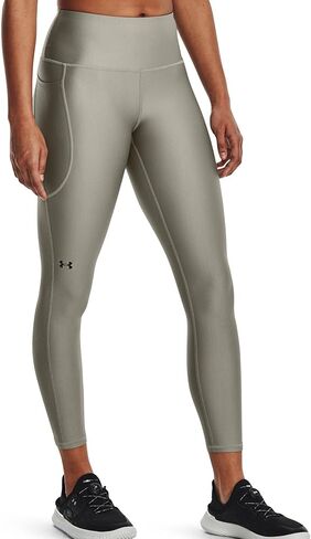 سروال نسائي من Under Armour HeatGear Armor عالي الخصر مانع للانزلاق عند الكاحل، (504) Grove Green / / أسود، X-Small طويل القامة in Saudi Arabia