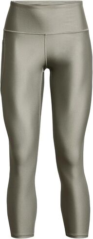 سروال نسائي من Under Armour HeatGear Armor عالي الخصر مانع للانزلاق عند الكاحل، (504) Grove Green / / أسود، X-Small طويل القامة in Saudi Arabia