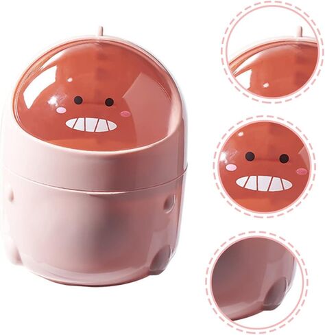 Cartoon Dinosaur Mini Trash Can Tabletop Garbage Storage for Office Home Cute Design Material for Organizing Desktop and Dresser in Saudi Arabia