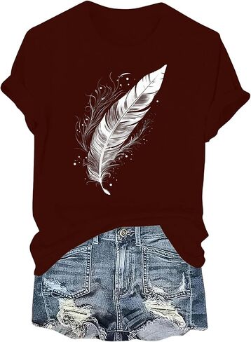 Women's Clothing Womens Clothes Graphic T Shirts Concert Outfits for Women Summer Country Tops Y2K Country in Saudi Arabia