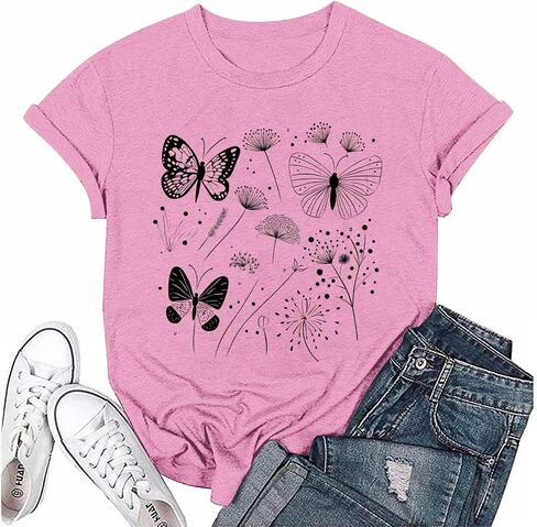 Womens Summer Tops Short Sleeve Shirts for Women Workout Trendy 2025 Club Outfits Work Undershirts Women in Saudi Arabia