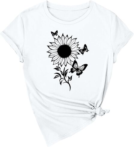 Graphic Tees for Women Summer Outfits 2025 Western Outfit Tops Womens Casual Top Blouse Y2K Clothes Womens in Kuwait