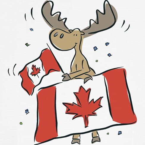 CafePress Canada Day Moose Toddler T Shirt Cute Toddler Graphic Tee, 100% Cotton in Saudi Arabia
