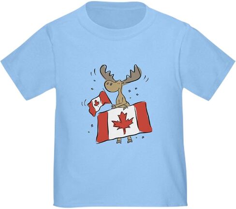 CafePress Canada Day Moose Toddler T Shirt Cute Toddler Graphic Tee, 100% Cotton in Saudi Arabia