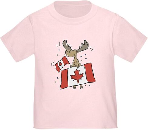 CafePress Canada Day Moose Toddler T Shirt Cute Toddler Graphic Tee, 100% Cotton in Saudi Arabia