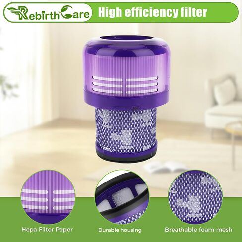 RebirthCare 1Pack SV18 Filter لـ Dyson Digital Slim Cordless Vacuum/V10 Digital Slim Filter ، الجزء رقم 970612-01 in Kuwait