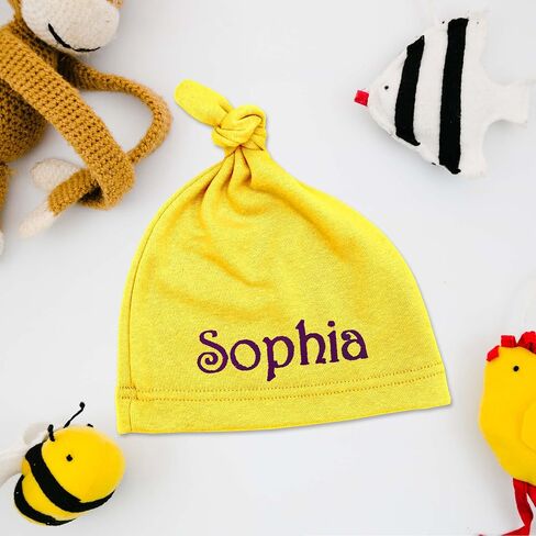 Custom Baby Boy Girl Beanie Hat, Personalized Keepsake Newborn, Customized Infant Gift for Showers, New Parents in Saudi Arabia