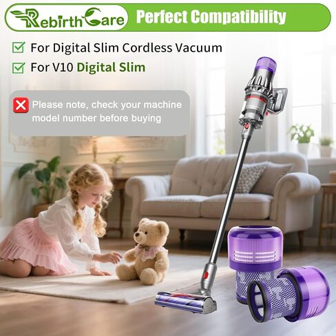 RebirthCare 1Pack SV18 Filter لـ Dyson Digital Slim Cordless Vacuum/V10 Digital Slim Filter ، الجزء رقم 970612-01 in Kuwait