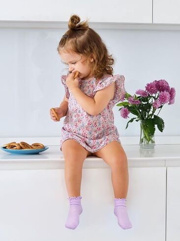 Cooraby 6 أزواج صغار مضاد للانزلاق جوارب غير متزلجة طفل فتيات صغيرات صغيرة جوارب الكشكشة in Saudi Arabia
