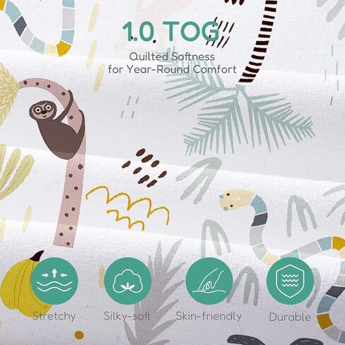 كيس نوم الطفل 0–6 أشهر ، 1.0 بطانية مريحة يمكن ارتداؤها ، كيس ناعم ناعم مع سحاب ، صغار نوم 2T-4T in Saudi Arabia
