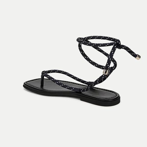 Rope Flat Sandals for Women Strappy Open Toe Thong Sandals Summer Slingback Slip On Slide Sandals with Adjustable Strap in Saudi Arabia