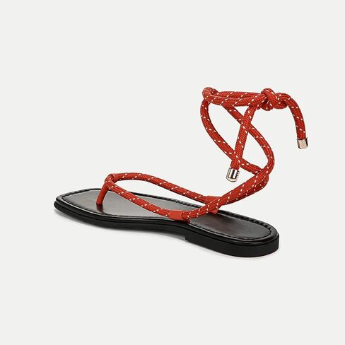 Rope Flat Sandals for Women Strappy Open Toe Thong Sandals Summer Slingback Slip On Slide Sandals with Adjustable Strap in Saudi Arabia