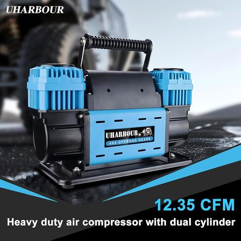 12V Offroad Air Compressor Dual Compressor with Digital Pressure Gauge, 12 Volt Off Road Air Compressor Heavy Duty comes with Carrying Bag in Saudi Arabia