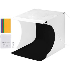 Mini Photo Studio Light Box, Portable Folding Photography Light Tent Kit with 6 Kinds Color Backgrounds for Small Size Products Display(6 Color)