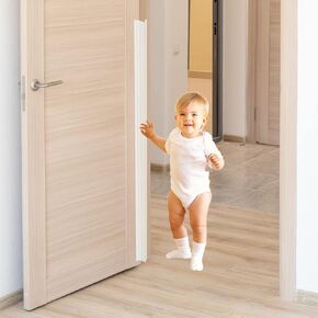 Finger Pinch Door Guard. Transparent. Protector for Kids, Baby Child. Safety Door Stopper. Shield for 110 Degree Doors. Both Sides 2 Pieces Set. (Rental Apartment Type 35in)