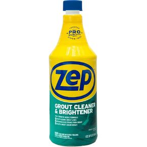 Zep Grout Cleaner and Brightener - 32 Ounce (1 Bottle) - ZU104632 - Deep Cleaning Formula Removes Old Stains From Grout
