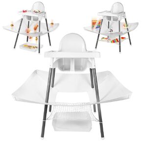 Food Catcher Compatible with IKEA Antilop Baby High Chair Also as Toy Catcher Mess Catcher – 30 inch x 30 inch Unfolded Area – Net to Keep Dry and Wet Apart