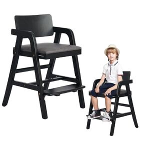 Solid Wood high Chairs for Toddlers,High Chair Grows with Kid for Dining, Study Chair for Children