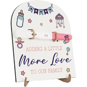 Baby Announcement for Dad Grandparents Family Surprise Pregnancy Announcement Ideas Baby Reveal for Husband Newborn Pregnancy Test Announcement Keepsake Wooden Sign