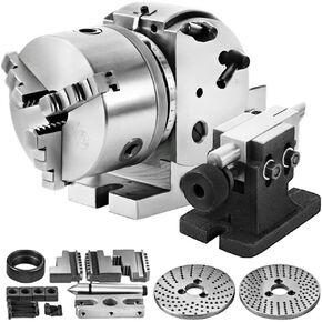 BS0 5" Dividing Head Precision Semi Universal W/ 3 Indexing Plates, MT2 Tailstock & 125mm 3 Jaw Chuck For Drilling Milling For Beginners DIY Use