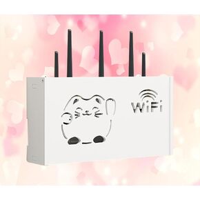 Router Storage Box WiFi Router Storage Shel Wall Mounted Router Storage Rack Wall Storage Box WiFi Router Hider WiFi Rack,A-38x20x8.5cm