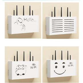 Router Storage Box Router Shelf Wall Mounted Router Bracket Floating Shelves WiFi Router Hider Box WiFi Box Shelf Wall Storage,C-22x20x8.5cm