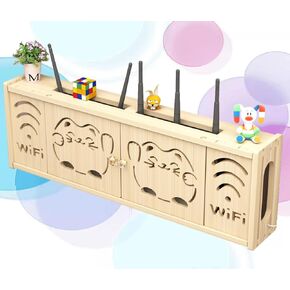 Router Storage Box Floating WiFi Router Shelf WiFi Router Storage Box Floating Shelves Wall Mount Box WiFi Box Shelf Wall Storage,B-71x24cm