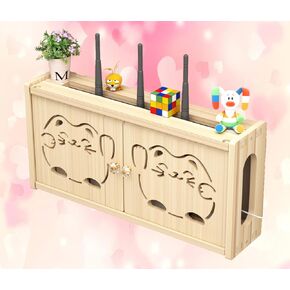 Router Storage Box Router Rack Wall Mounted Router Shelf White Storage Box Wall Storage Box WiFi Hub Wall Shelf,B-48x24cm