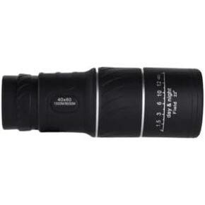 40X60 Black Monocular Binoculars with Night Vision | BAK4 Prism High Power Waterproof Telescope | scopes for Hunting, Bird Watching, Hiking Concert - Pocket Design camping accessories