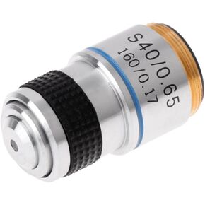 مجموعة ملحقات المجهر 4x 10x 40x 100x عدسة موضوعية Ackromatic لشرائح المجهر المجهر البيولوجي (اللون: 40x)