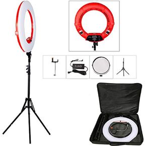 Yidoblo18 Dimmable Fluorescent Ring Light Kit: 96W 5500K Ring Light, Light Stand, Soft Tube, Filter and Bag for Photography YouTube Self Video Make-up (Red-FD-48II) in Kuwait