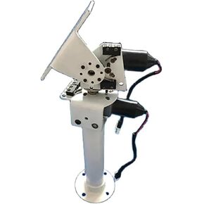 DIY DC Dual Axis Pan Tilt Solar Tracking And Monitoring Robot Heavy Load High Torque All Metal X Axis Y Axis Worm Gear Motor For Beginnners DIY Use