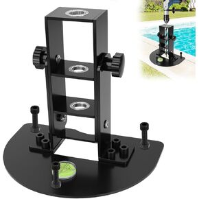 Pool Fence Drill Guide, Adjustable Angle Drilling Guide Tool with Bubble Level, Portable Drilling Aid for Installing Pool Safety Fence on Concrete, Anchor Hole Size 5/8", Black