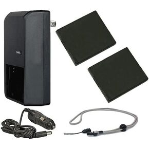 High Capacity Batteries (2 Units) + AC/DC Travel Charger Compatible with Nikon Coolpix P7100