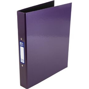 Oxford Premium A4 Ring Binder, Silver Single Folder, 25mm Capacity