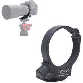 iShoot Tripod Mount Ring, 68mm All-Metal Lens Collar Stand Compatible with Canon EF 100mm f/2.8L Macro is USM Lens, Built-in Arca-Swiss Quick Release Plate, Replace Tripod Mount Ring D