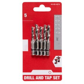 48-89-4874 يناسب Milwaukee 48-89-4874 SAE Impact Drill and Tap Bit Set-5 PC