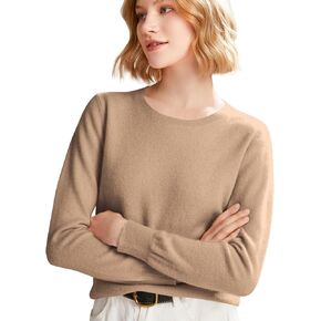 Cashmere Sweaters for Women Long Sleeve O Neck Loose Pullover Tops Soft Warm Cozy Lightweight Bottoming Sweaters