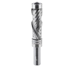 Flush Trim Router Bit, 1/2 SH, 3/4 CD, 1-5/8 CL, Template Pattern, Top & Bottom Bearing, Compression, Carbide Head, USA Made - US527516PFC