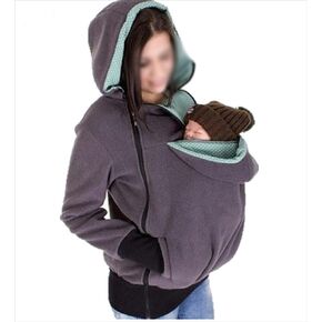 004,XXL, Baby Carrier Hoodie Jacket Soft and Comfortable 3 in 1 Kangaroo Coat Women with Zipper Pregnant Top Baby Wearing Baby Holder Spring and