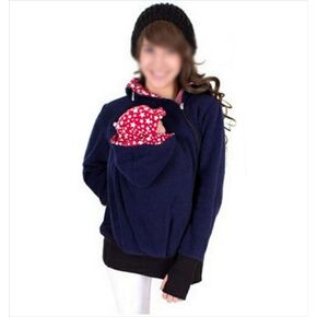 005,S, Baby Carrier Hoodie Jacket Soft and Comfortable 3 in 1 Kangaroo Coat Women with Zipper Pregnant Top Baby Wearing Baby Holder Spring and