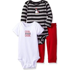 Carter's Baby Boys' 3-Piece Pants Set, Penguin Cool Little Dude
